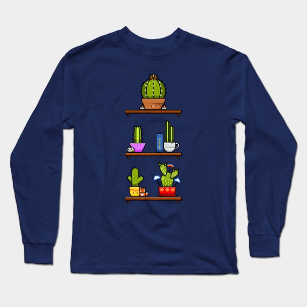 Cacti Wall Long Sleeve T-Shirt by MarkoStrok